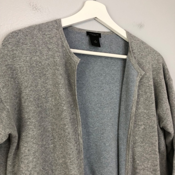 Ann Taylor Factory Cardigan Blue Gray Colorblock Size Small - Picture 4 of 12